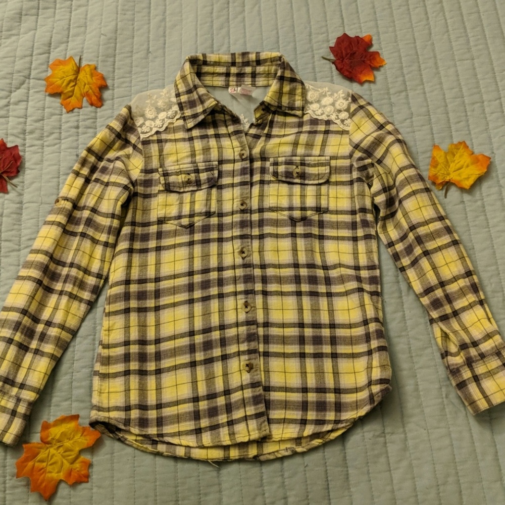 Girls' Button Down Flannel Shirt🍁🍂🍁
